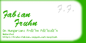 fabian fruhn business card